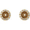 Diamond Cluster Earring Jackets,14k Yellow Gold (4.1MM) (0.16 Ctw, G-H Color, I2 Clarity)