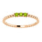 Peridot Beaded Ring, 14k Rose Gold, Size 6