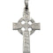 Fancy Celtic Cross 14k White Gold Pendant