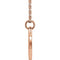 Diamond Pierced Cross Disc Pendant Necklace in 14k Rose Gold (.03 Ctw, Color G-H, Clarity I1)