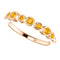 Citrine 7-Stone 3.25mm Ring, 14k Rose Gold, Size 7