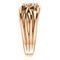 Diamond Two-Stone Bypass Ring, 14k Rose Gold, Size 7 (.2 Ctw, G-H Color, I1 Clarity)