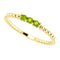 Peridot Beaded Ring, 14k Yellow Gold, Size 6