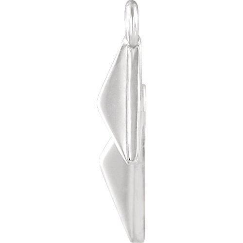 Geometric Pyramid Pendant, Sterling Silver