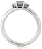 10k White Gold Blue Sapphire, Meteorite Ring and Blue Sapphire, Diamond Comfort-Fit Titanium Band His and Hers Rings