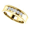 Men's Diamond Beaded Ring, 14k Yellow Gold (.33 Ctw, Color G-H, SI2-SI3) Size 10