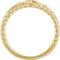 Negative Space Beaded 'V' Ring, 14k Yellow Gold