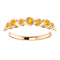 Citrine 7-Stone 3.25mm Ring, 14k Rose Gold, Size 7