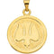 14k Yellow Gold Holy Spirit Dove Medal (23 MM)