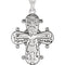 Men's Congo Cross 14k White Gold Pendant