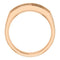 Men's Diamond Beaded Ring, 14k Rose Gold (1 Ctw, Color G-H, SI2-SI3) Size 13.5