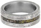 Dinosaur Bone, Gibeon Meteorite 7mm Matte Titanium Comfort-Fit Wedding Band, 11