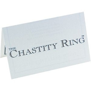 Womens Sterling Silver Crucifix Chastity Ring, Size 4