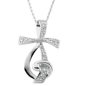 Sterling Silver Sing for Joy Treble Pendant Necklace, 18"