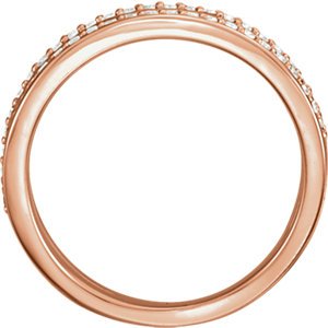Diamond Open-Cut Layered Band, 14k Rose Gold (.25 Ctw, GH Color, I1 Clarity) Size 7.75