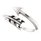 Platinum Bypass Arrow Ring, Size 8.25