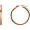 Tube Hoop Earrings, 14k Rose Gold (25mm)