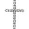 Diamond Petite Cross Rhodium-Plated 14k White Gold Pendant (.5 Ctw, G-H Color, I1 Clarity)