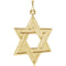 Star of David 14k Yellow Gold Pendant (Made in Holy Land)