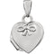 Petite Rhodium-Plated 14k White Gold Heart Locket Pendant