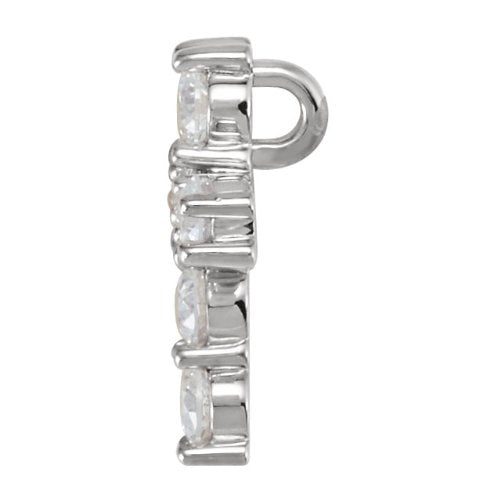 Platinum Diamond Cross Pendant, (3/4 Ctw, Color G-H, Clarity I1)
