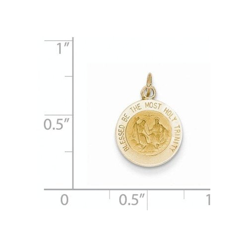 14k Yellow Gold Holy Trinity Medal Charm (17X12MM)