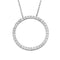 14k Yellow Gold 1 Cttw. Diamond Circle Necklace