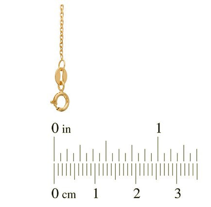 5-Stone Diamond Letter 'I' Initial 14k Yellow Gold Pendant Necklace, 18" (.03 Cttw, GH, I1)
