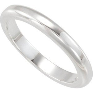 Stackable 2.9mm Sterling Silver Band, Size 7