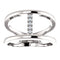Platinum Diamond Negative Space Ring, Size 7 (.04 Ctw, G-H Color, SI2-SI3 Clarity)