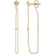 Diamond Chain Earrings, 14k Yellow Gold (.08 Ctw, Color H+, Clarity I1)