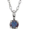 Children's Chatham Created Alexandrite 'June' Birthstone 14k White Gold Pendant Necklace, 14"