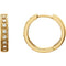 Diamond Hoop Earrings, 14k Yellow Gold (1/5 Ctw, Color H+, Clarity I2-I3)