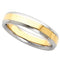 4mm 14k White and Yellow Gold Comfort Fit Beveled Edge Band, Size 3