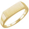 Men's 14k Yellow Gold Brushed Signet Ring (7x15 mm)