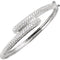 Bypass Diamond Bangle Bracelet, 14k White Gold, 6.5" (3 Cttw, GH Color, I1 Clarity)