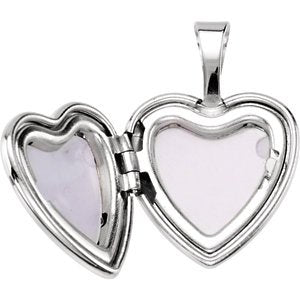 Children's First Communion Heart Sterling Silver Locket (12.50X12.00 MM)