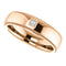 Men's 14k Rose Gold Diamond 6mm Milgrain Band (.05 Ctw, Color G-H, SI2-SI3 Clarity) Size 10