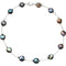 Black Freshwater Cultured Coin Pearl Station Sterling Silver Necklace, 18'' (12-13MM)