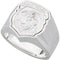 Sterling Silver St. Michael Shield Ring, Size 10