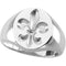 Sterling Silver Men's Signet Ring with Fleur de Lis