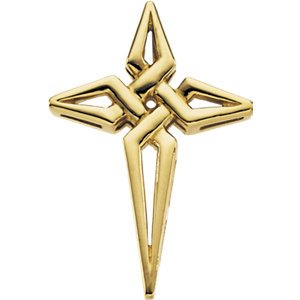 Contemporary Evangelists Cross 18k Yellow Gold Pendant