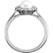 White Freshwater Cultured Pearl Diamond Halo Ring, Rhodium-Plated 14k White Gold (8-8.5mm) (.375Ctw, G-H Color, I1 Clarity)