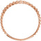 Beaded 1.7mm Stacking Ring, 14k Rose Gold