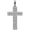 Diamond Western Cross Pendant, Rhodium-Plated 14k White Gold (.33 Ctw, H+ Color, I1 Clarity)