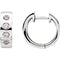 Diamond Hoop Earrings, Rhodium Plated 14k White Gold (1/3 Ctw, Color H-I, Clarity I1)