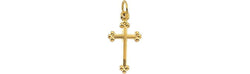 Trefoil Cross 14k Yellow Gold Pendant