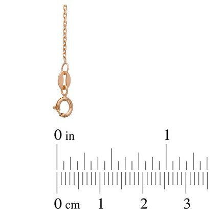 5-Stone Diamond Letter 'O' Initial 14k Rose Gold Pendant Necklace, 18" (.03 Cttw, GH, I1)