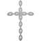 Diamond Beaded Cross Pendant, Rhodium-Plated 14k White Gold (.1 Ctw, H+ Color, I1 Clarity)