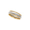 14k White and Yellow Gold Comfort Fit Milgrain Band Size 10